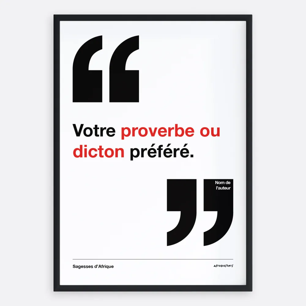 Proverbe personnalisé