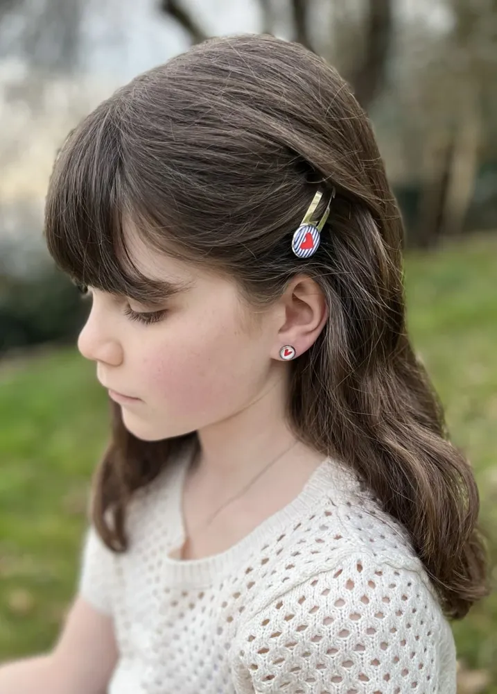 Puces d'Oreilles Enfant Etoiles Multicolores