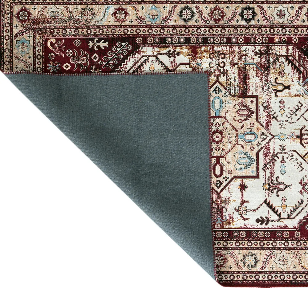RADOM - Tapis de salon style vintage lavable en machine - RAD41ROU