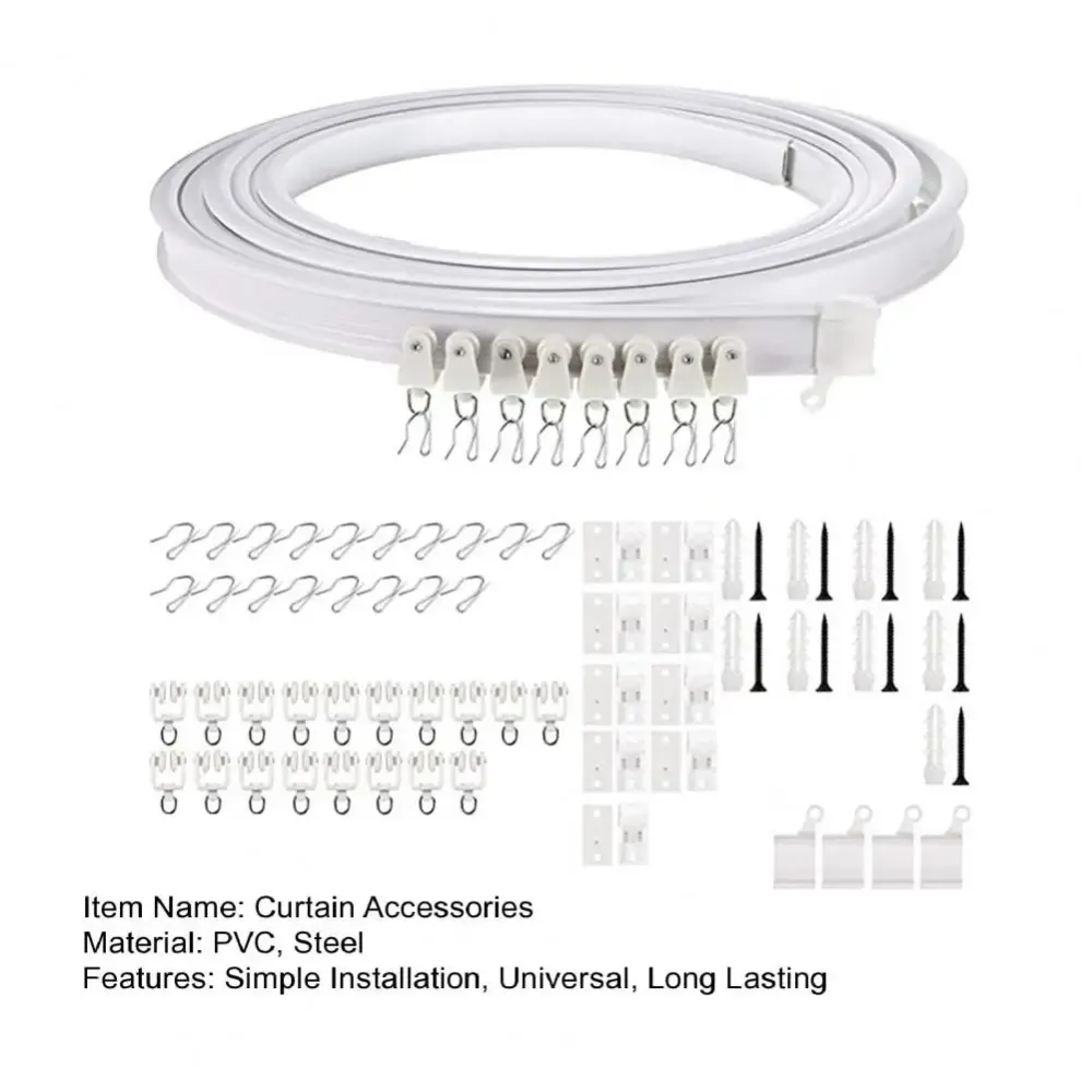 Rail de rideau coulissant flexible pour plafond - Système silencieux et pliable pour séparation de pièce