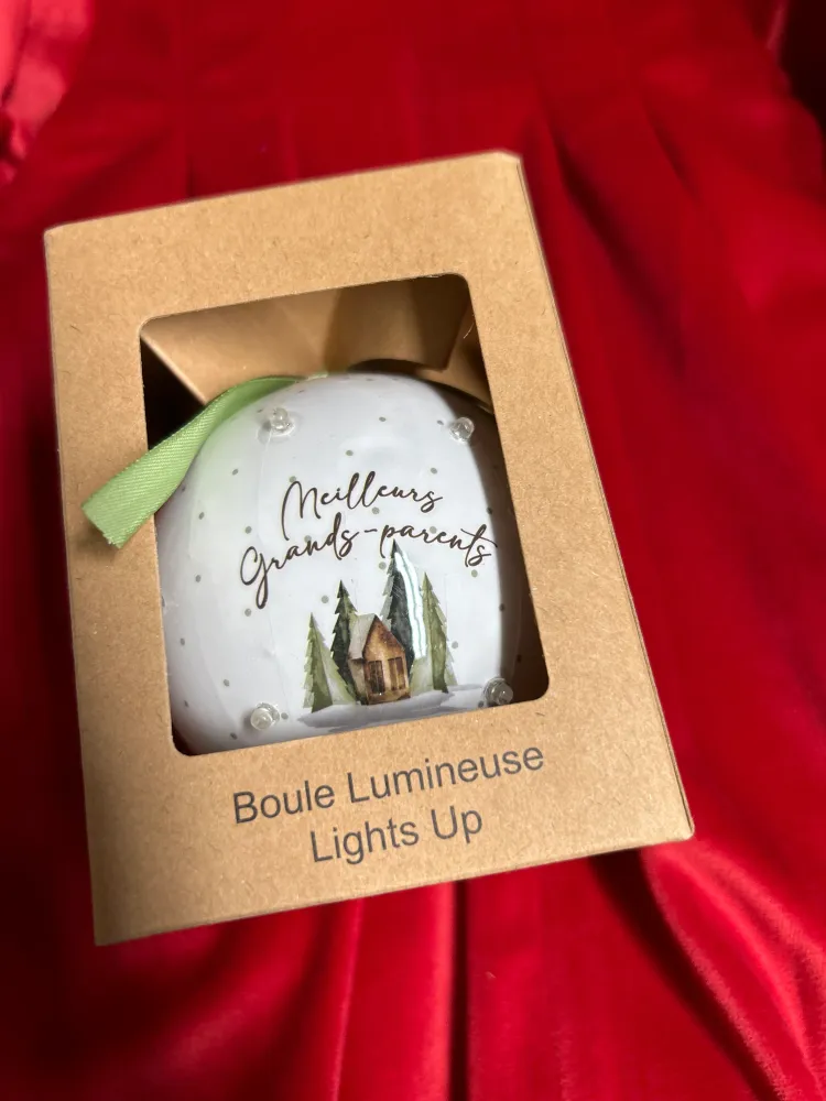 Ornement boule illum. meilleurs grands-parents Ranger Mode Enfantine