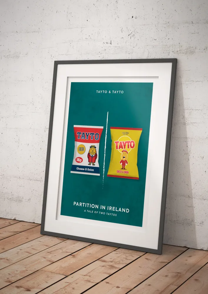 Ray Hurley Partition Ireland Framed Art, 44x34cm