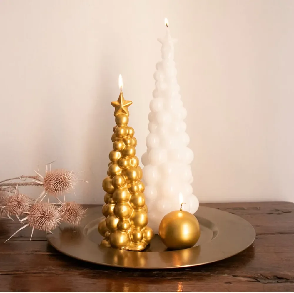 Räder Bougie Sphère Brillante Metallic Or | Ø 8 cm