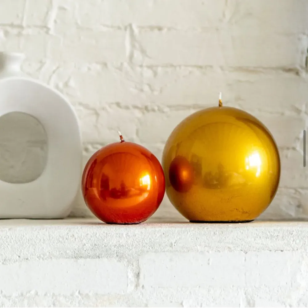 Räder Bougie Sphère Brillante Metallic Or | Ø 8 cm