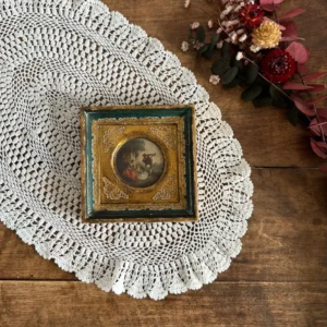 Représentation sérénade d'époque cadre en bois doré florentin