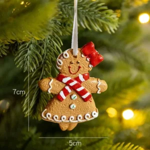 Décorations de Noël vintage en forme de bonhomme en pain d'épice Retro Stage-France