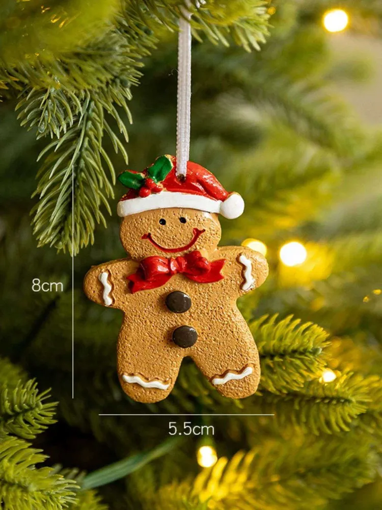 Décorations de Noël vintage en forme de bonhomme en pain d'épice Retro Stage-France