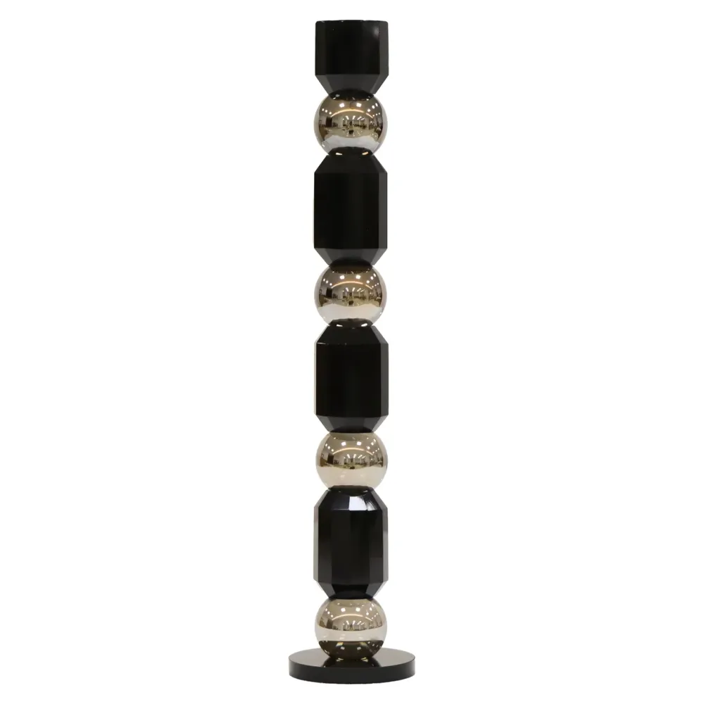 Richmond Interiors Bougeoir Jessy Noir | H 36 cm