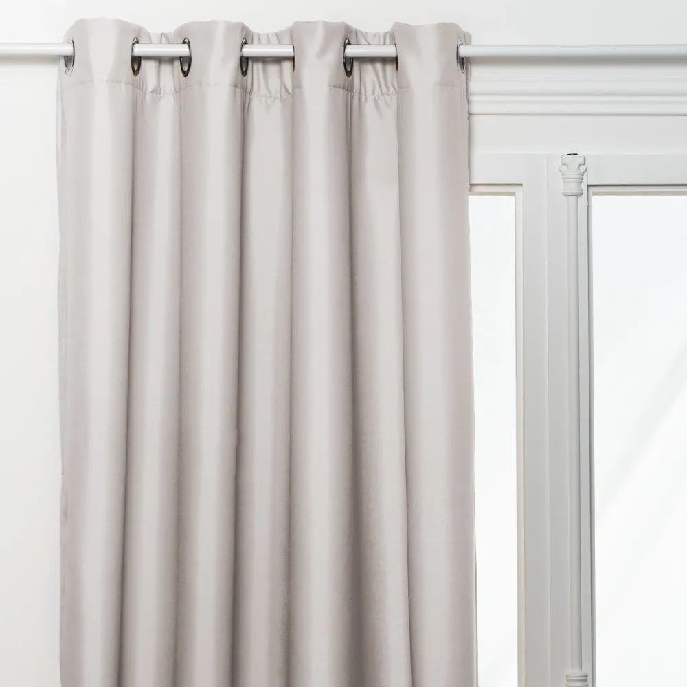 Rideau isolant Taupe Atmosphera 140 x 260 cm - habillage de fenêtre - rideaux prêts à l'emploi avec crochets et anneaux