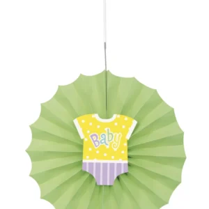 Rosace en papier vert - Baby Shower