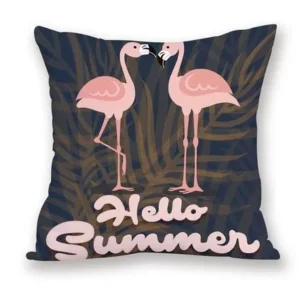Coussin Flamant Rose Chambre Royaume Flamant Rose