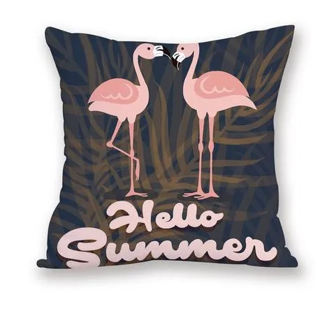Coussin Flamant Rose Chambre Royaume Flamant Rose