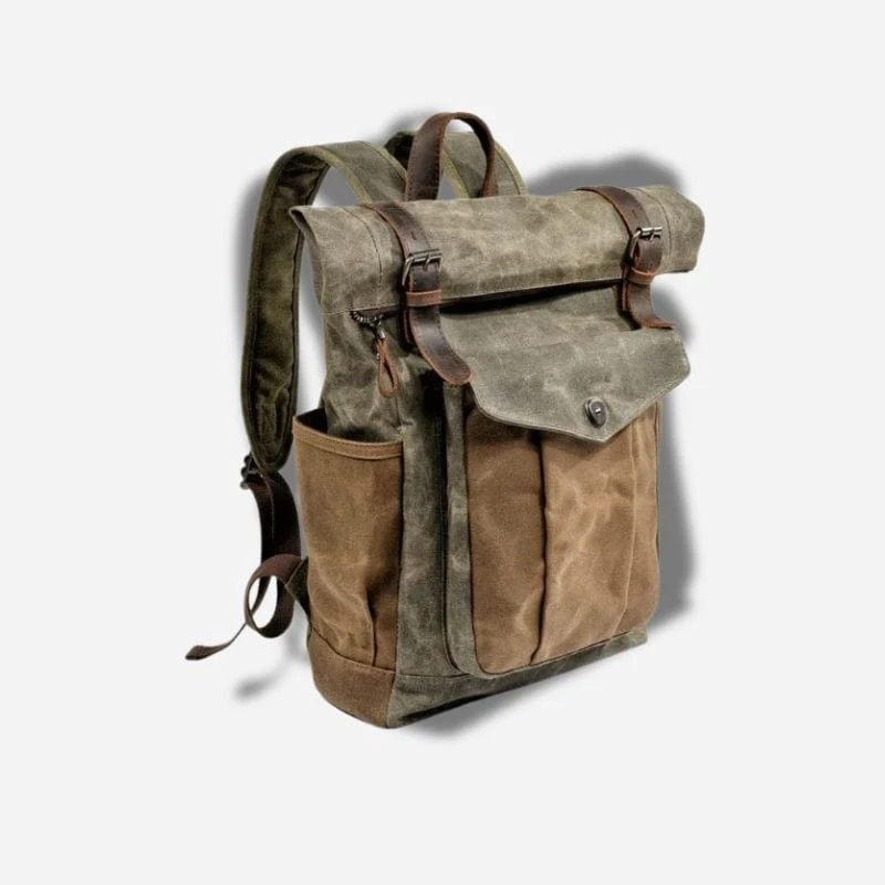Sac à dos toile et cuir