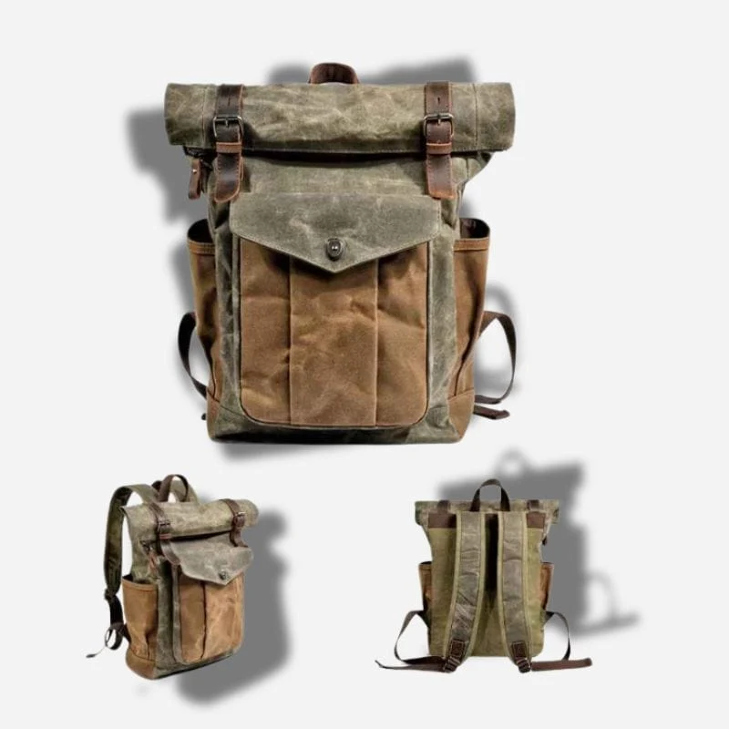 Sac à dos toile et cuir