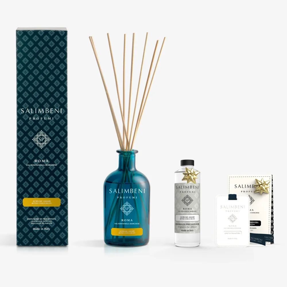 Diffuseur à Bâtonnets 250 ml DE VOTRE CHOIX + Recharge de 250ml du même parfum que le diffuseur + Cartes Parfumées pour le...