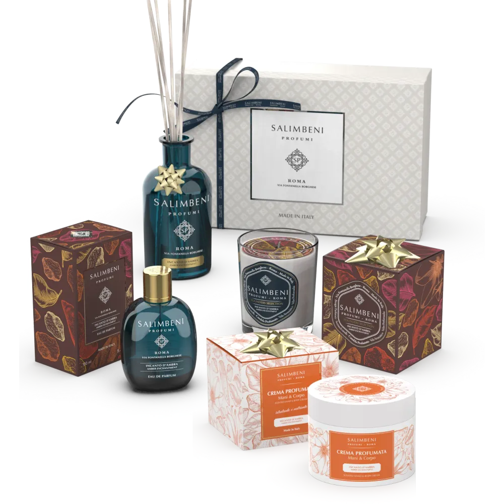Offre d'Essai Magie d'Ambre: Eau de Parfum 100 ml + Diffuseur à Bâtonnets 250ml en ESSAI GRATUIT + Bougie Parfumées 190gr...