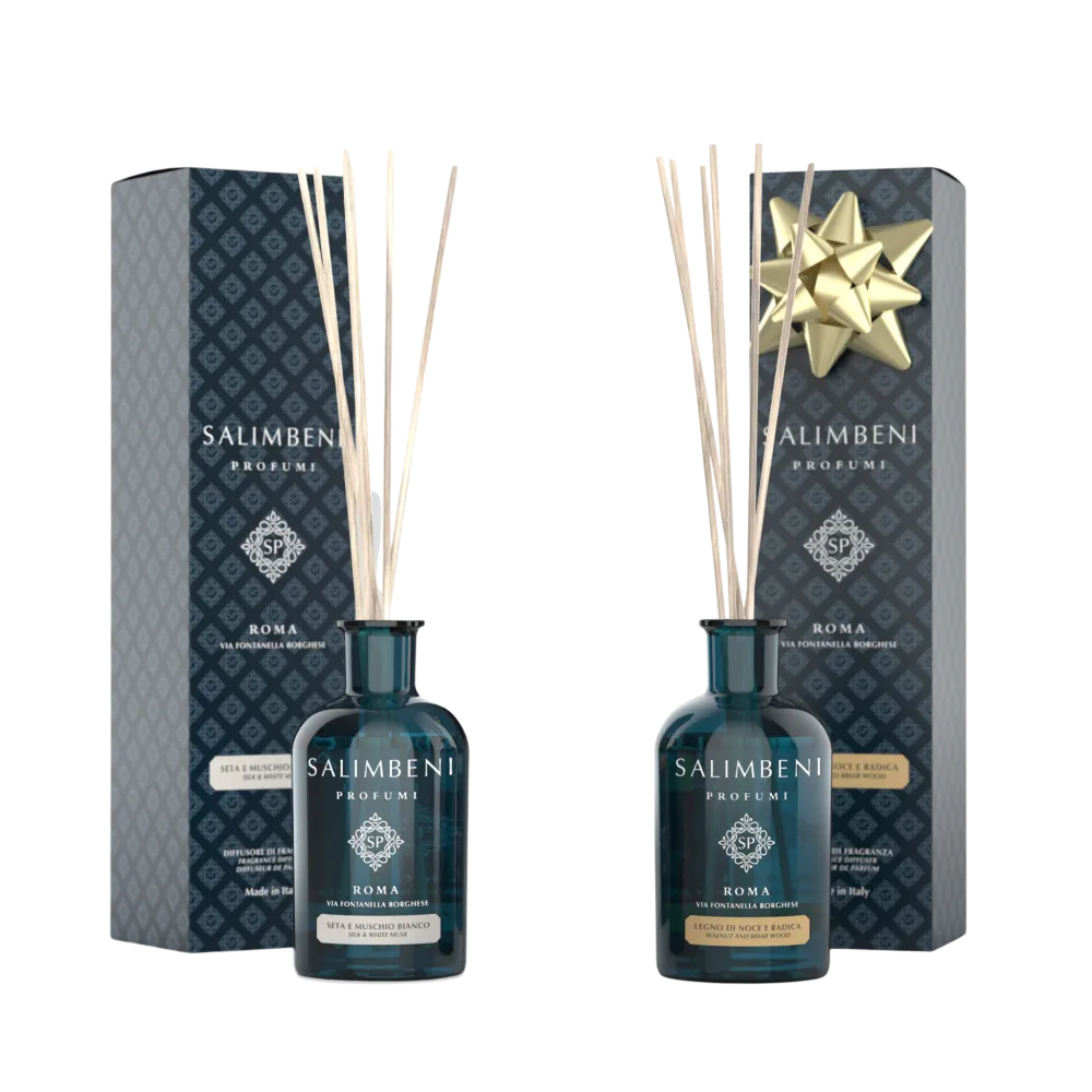 Soie et Musc Blanc 100 ml + Bois de Noyer et Bruyère 100 ml en ESSAI GRATUIT Salimbeni Profumi BE