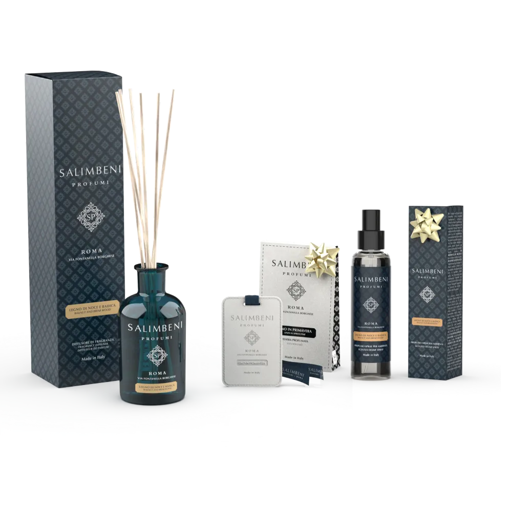 Bois de Noyer et Bruyère de 250 ml + Cartes Parfumées pour les Armoires (lot de 3) en ESSAI GRATUIT + Vaporisateur d'Intér...