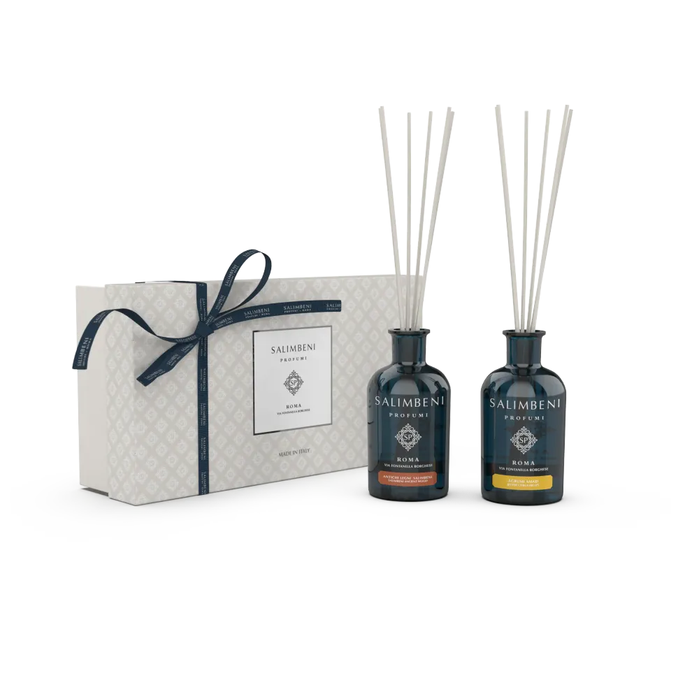 Coffret Cadeau DE VOTRE CHOIX (Bois Anciens Salimbeni 100 ml + Diffuseur de 100 ml de votre choix) Salimbeni Profumi FR