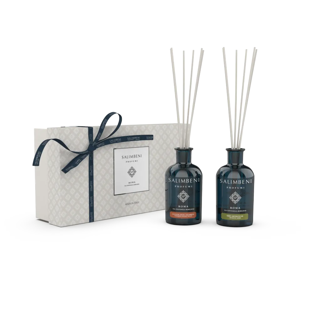 Coffret Cadeau DE VOTRE CHOIX (Bois Anciens Salimbeni 100 ml + Diffuseur de 100 ml de votre choix) Salimbeni Profumi FR