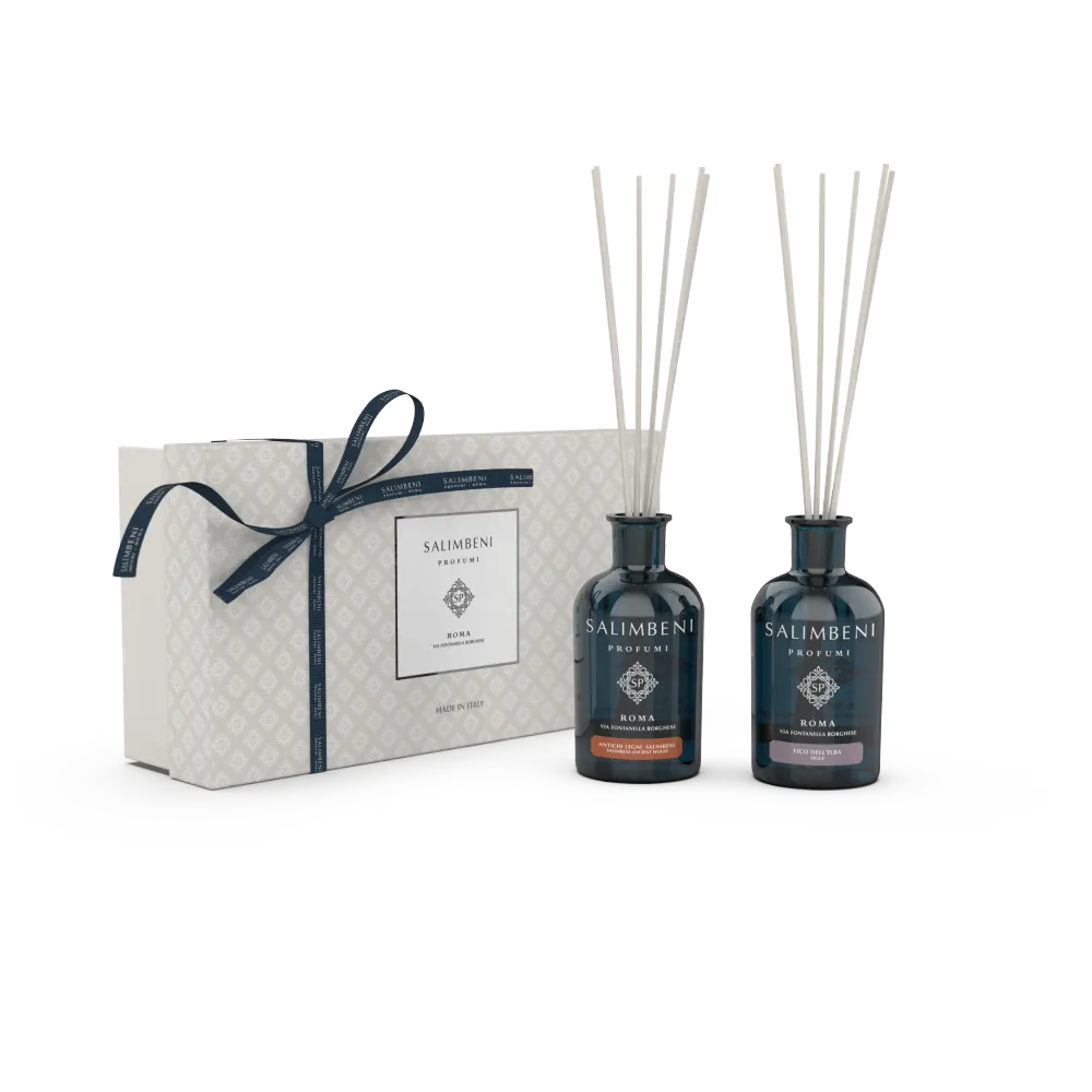 Coffret Cadeau DE VOTRE CHOIX (Bois Anciens Salimbeni 100 ml + Diffuseur de 100 ml de votre choix) Salimbeni Profumi FR