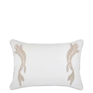 Sanderson Lotus Leaf Cushion, Ivory