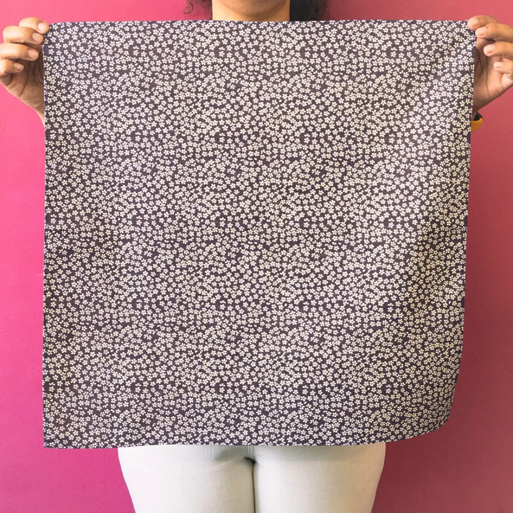 Furoshiki double face Asanoha Sakura (rouge bordeaux et or, 50 cm) Sanyo Shoji