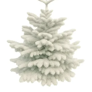 Sapin de Noël Nordmann floqué blanc