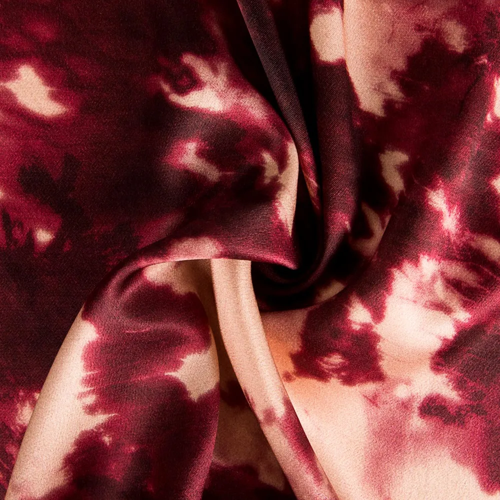 Satin Polyester Degradé Grenat
