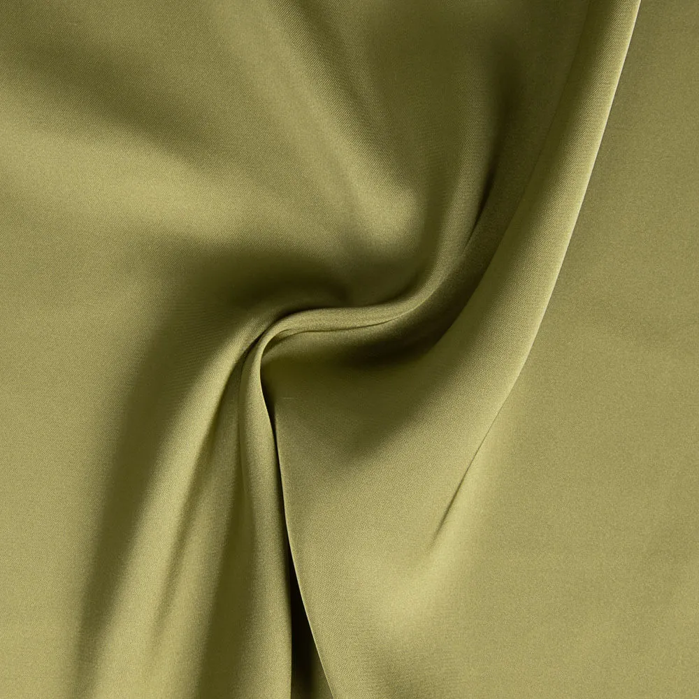 Satin de polyester vert chasse