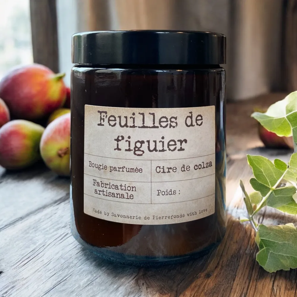 Bougie végétale parfumée "Feuilles de figuier" Savonnerie de Pierrefonds