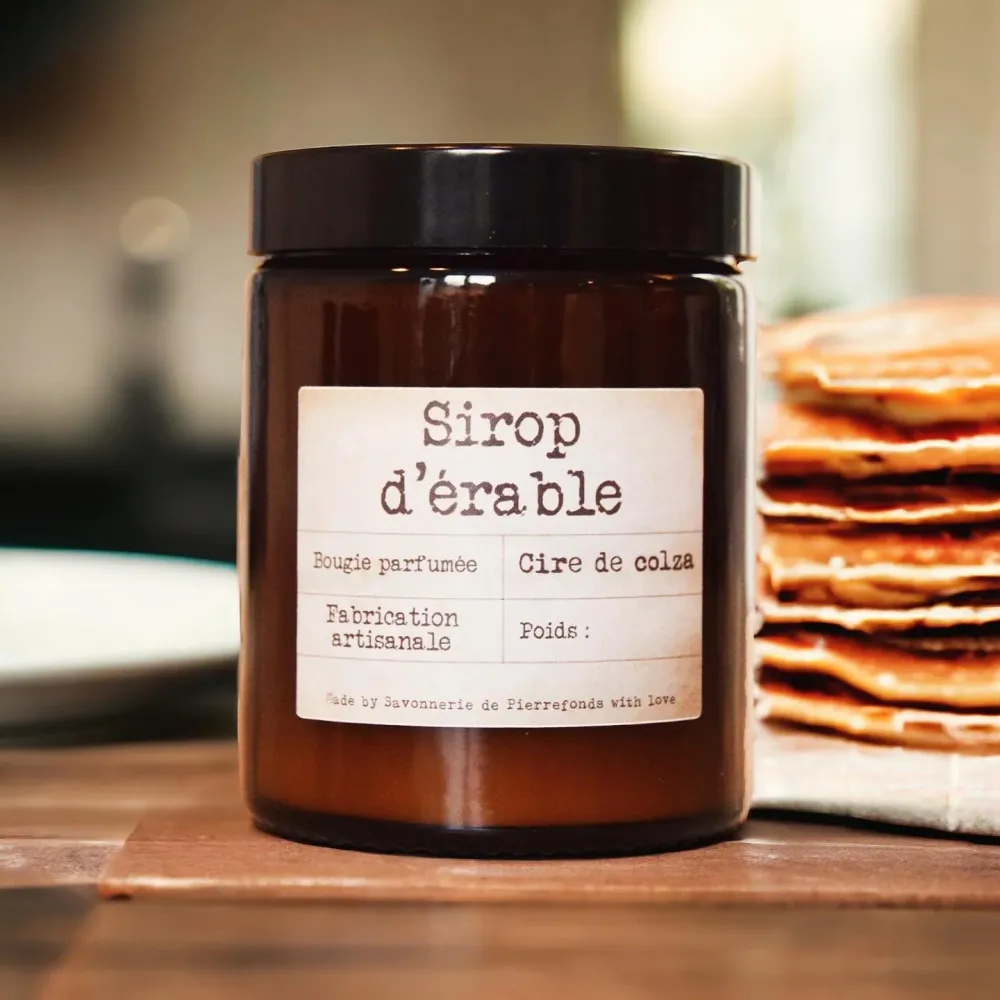 Bougie végétale parfumée "Sirop d'érable" Savonnerie de Pierrefonds