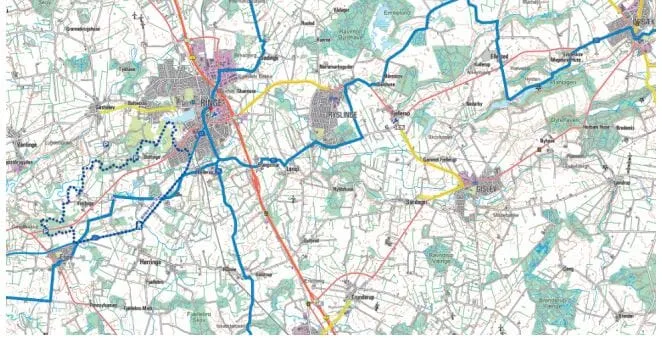 Carte cycliste et pédestre - Fionie / Fyn (Danemark) | Scanmaps
