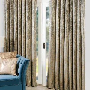 Scatter Box Leon Eyelet Curtains, Blue