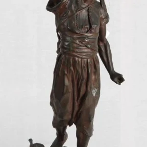Sculpture ancienne en bronze française signée Pierre-Jules Mêne de 1800