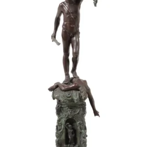 Sculpture de Persée avec la Tête de Méduse, d'après Benvenuto Cellini, Fondeur Italien, XXe Siècle, 35x35x107 cm