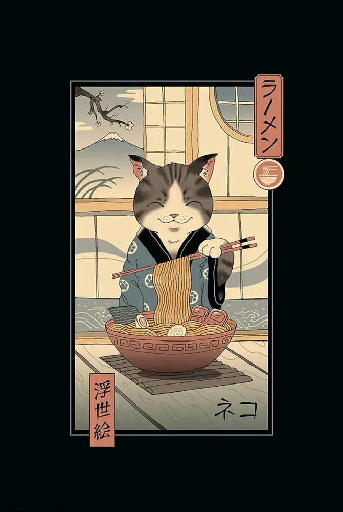 AFFICHE NEKO RAMEN Seoul Station