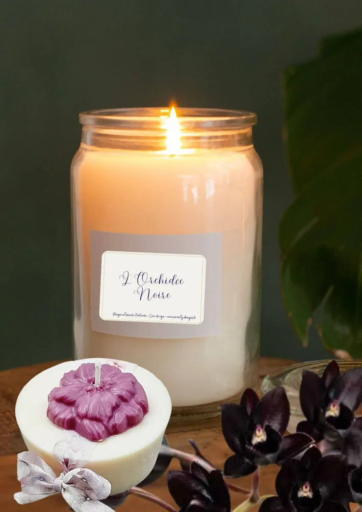 Bougie parfumée artisanal ORCHIDEE NOIRE Sérénity Bougies