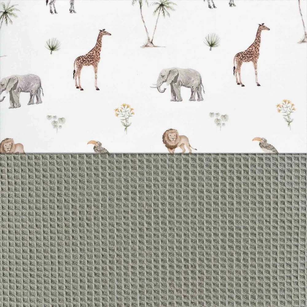 Set 3 coussins décoratifs (lune, étoile, cœur) imprimé jungle · 693-147 Natura