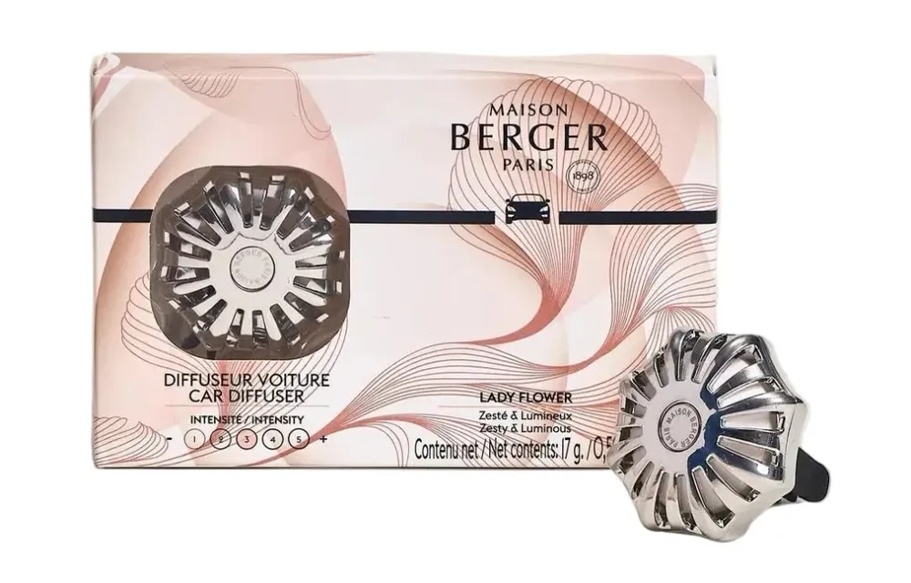 Set de parfum auto Maison Berger - Autoparfum - Lady Flower - 45mm - 3 pièces