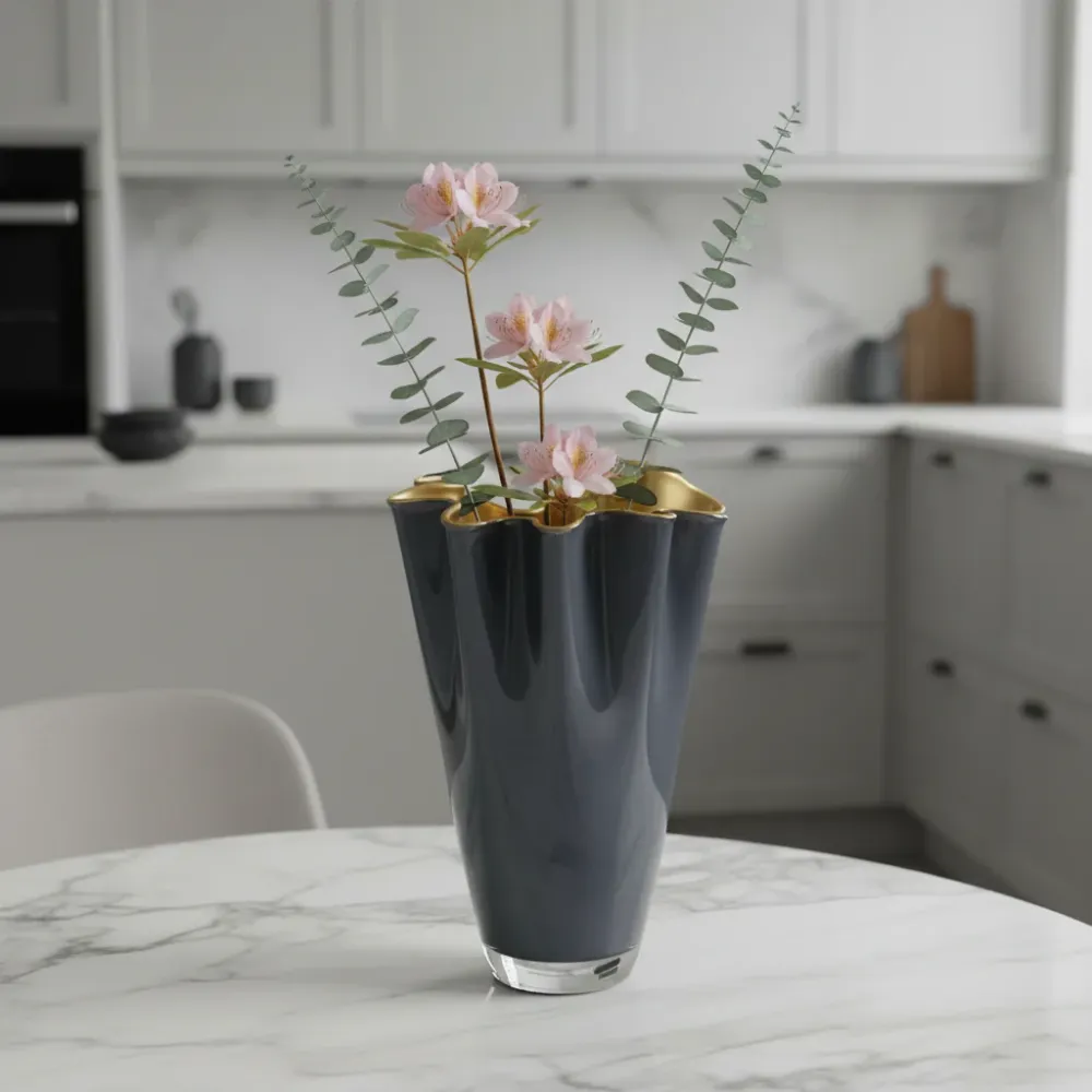 Vase Signature en verre bicolore Signature Home Collection