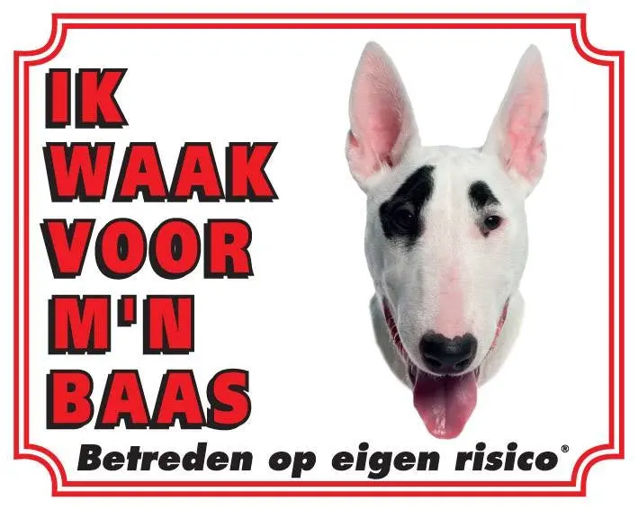 Signe de montre Bull Terrier - Je veille sur mon patron