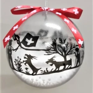 Silhouette de la balle de Noël transparente