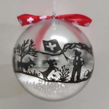 Silhouette de la balle de Noël transparente