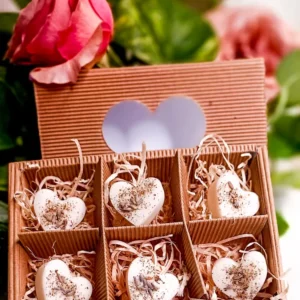 SMILE - Coffret 6 Tartelettes Coeur Parfumées à la Cire de Soja