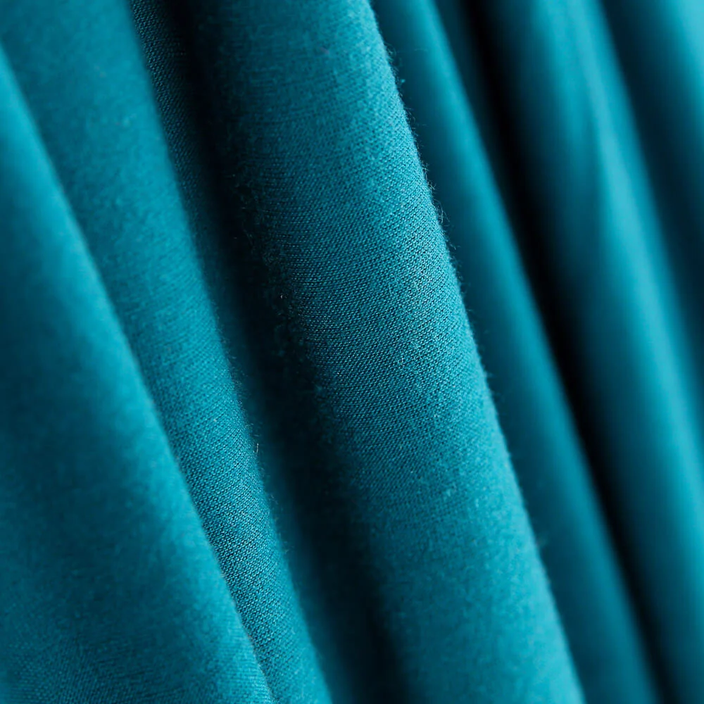 Soldé Jersey Spandex Polyester Rayures Pétrole