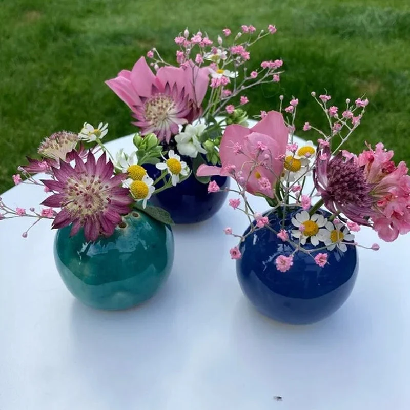 Décoration de table en pierre de fleur de vase faite à la main sousoleil