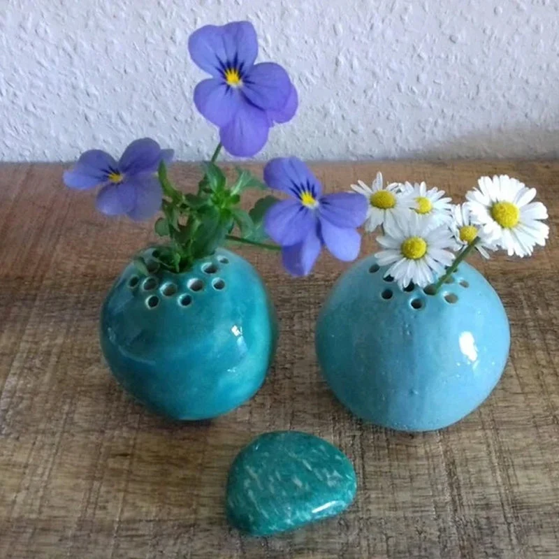 Décoration de table en pierre de fleur de vase faite à la main sousoleil