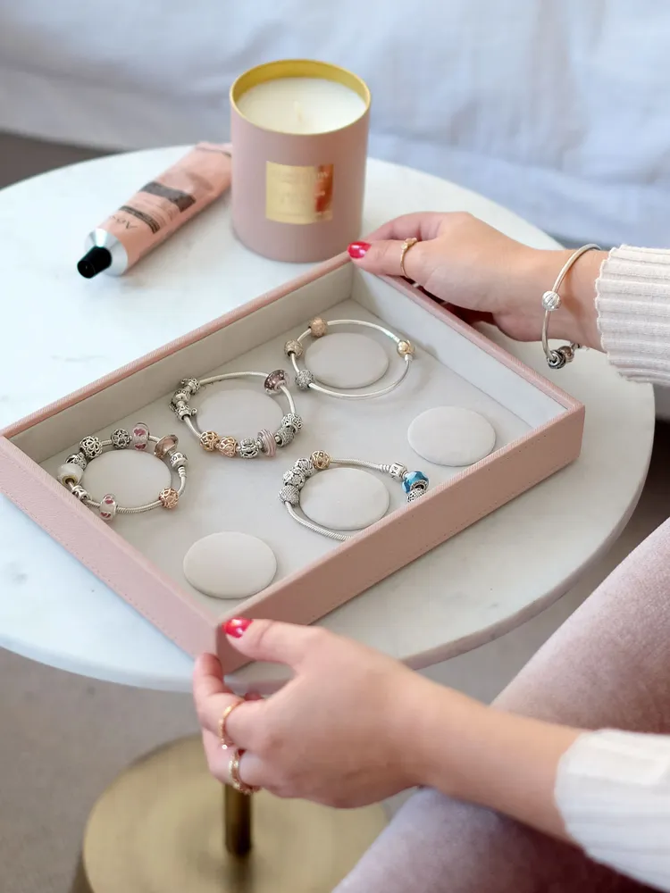 Stackers Compartiment pour bracelet pour boîte à bijoux classique rose