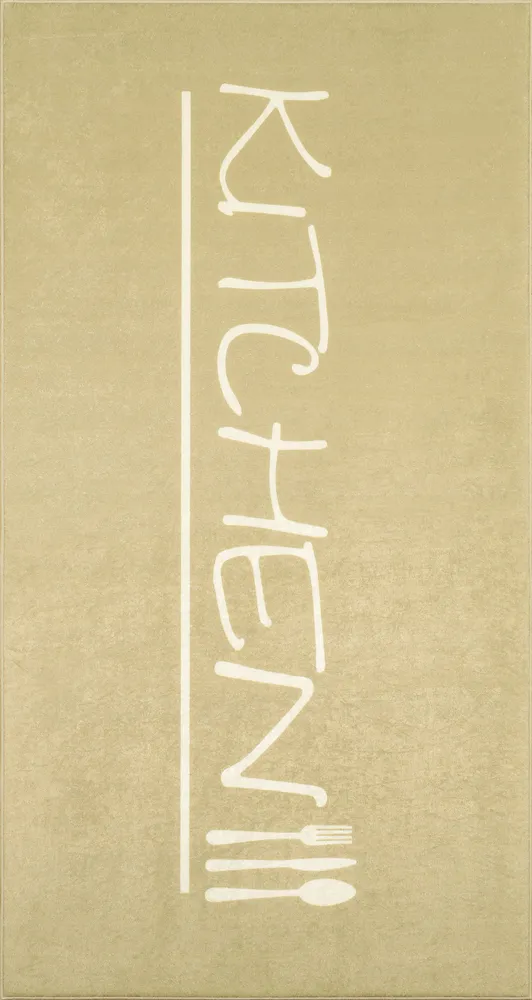 STAMPA - Tapis lavable en machine beige pour cuisine - STA8170BEI
